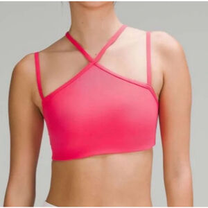 Lululemon Flow Y Strappy Nulu Sports Bra‎ pink size 12